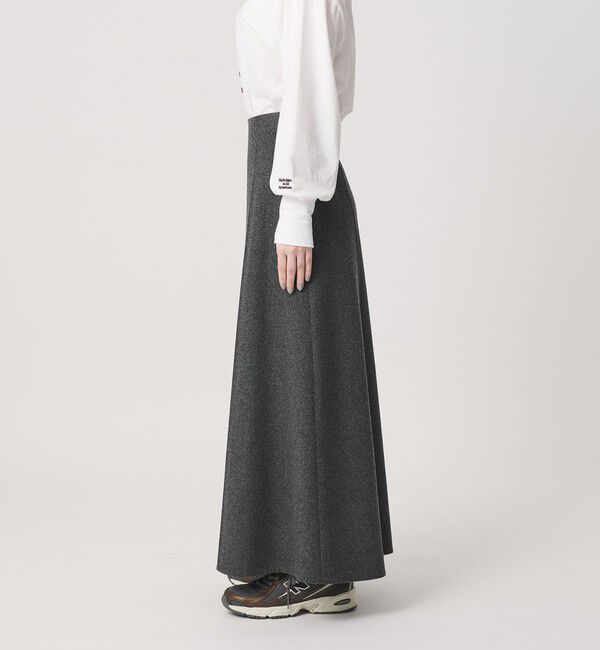 BEAUTY&YOUTH UNITED ARROWS「毛ポリエステル フランネル プレスフレアスカート」|フレア|