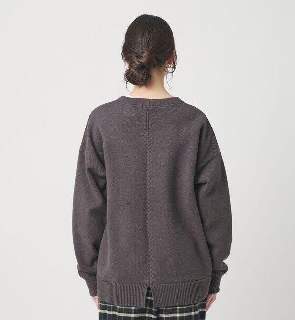 BEAUTY&YOUTH UNITED ARROWS「【WEB限定】スウェット&times;ニット コンビプルオーバー ウォッシャブル」|ニット・セーター|