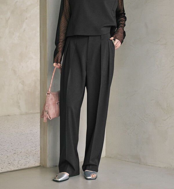 BEAUTY&YOUTH UNITED ARROWS「2タックテーパードパンツ 吸水速乾 防シワ UV」|スラックス|