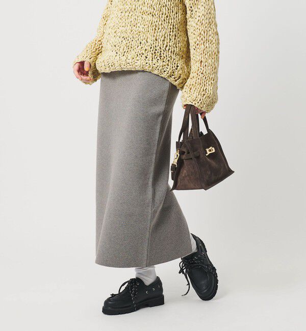BEAUTY&YOUTH UNITED ARROWS「【WEB限定 Wardrobe DAILY MINIMAL】ミラノリブ ニットスカート ウォッシャブル」|スカート|DK.GRAY