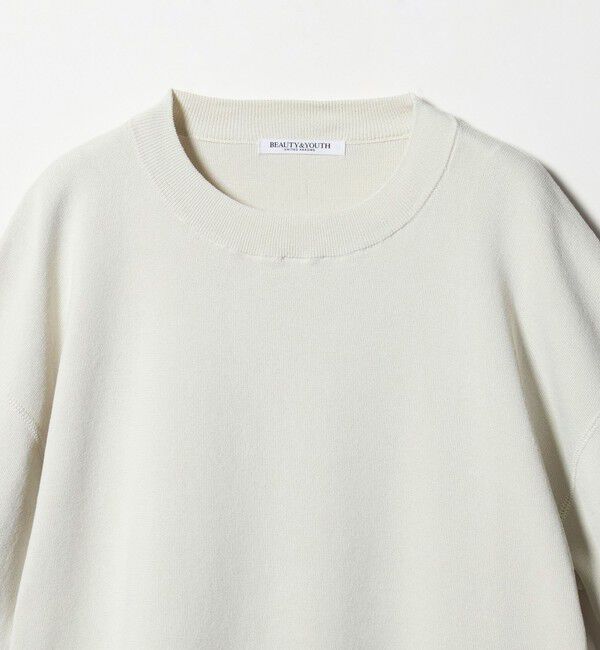 BEAUTY&YOUTH UNITED ARROWS「ハーフスリーブ ニットプルオーバー ウォッシャブル」|ニット・セーター|