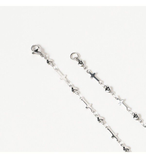 Ray BEAMS 「ステンレス クロス ＆ ハート ロング ネックレス」|ネックレス|