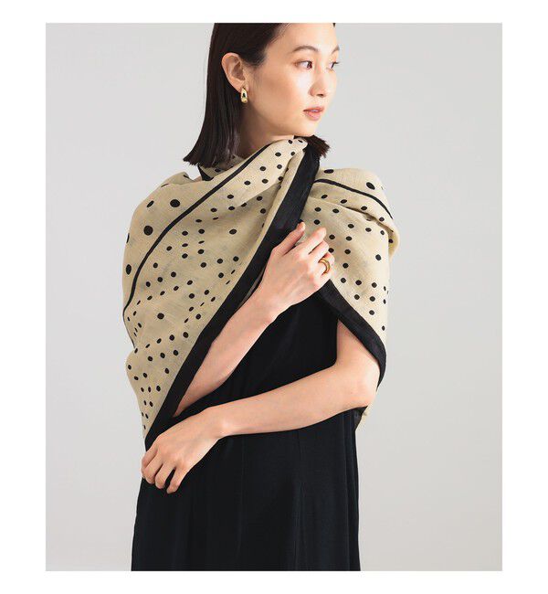 Demi-Luxe BEAMS 「ｍanipuri / ジオメトリック ドット ストール」|ストール|