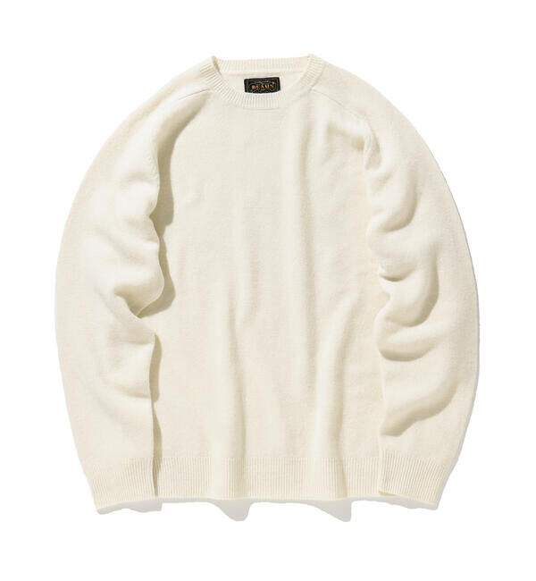 BEAMS PLUS「BEAMS PLUS / 9ゲージ クルーネックニット」|ニット・セーター|OFF_WHT