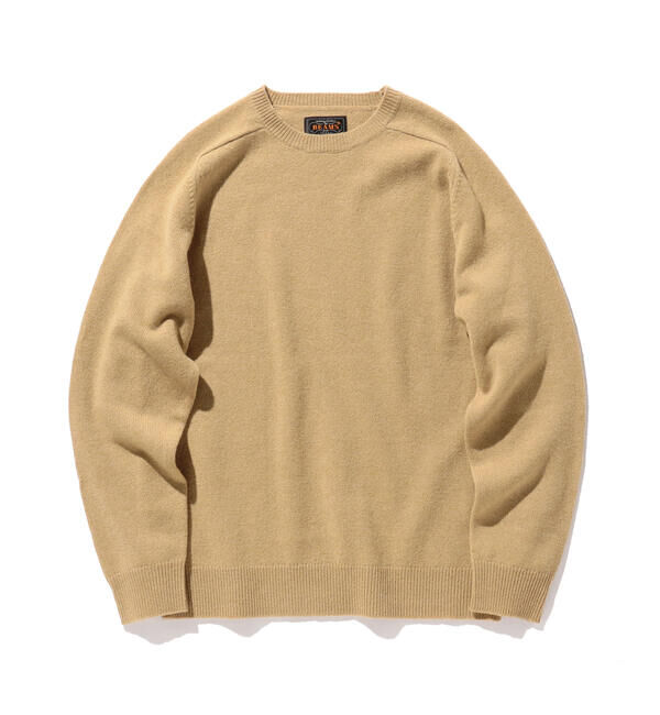 BEAMS PLUS「BEAMS PLUS / 9ゲージ クルーネックニット」|ニット・セーター|BEIGE