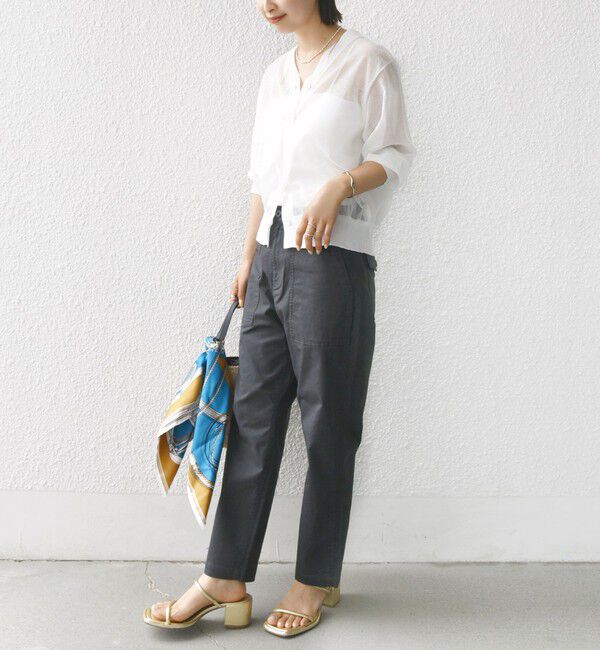 SHIPS for women「【WEB限定】ストレッチ ベーシック ベイカー パンツ」|その他|