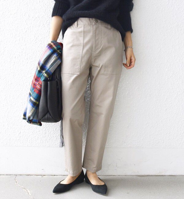 SHIPS for women「【WEB限定】ストレッチ ベーシック ベイカー パンツ」|その他|ベージュ系