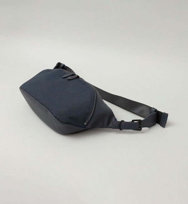 SHIPS「SHIPS: シュリンクレザー &times; ファブリック コンビ ウエスト バッグ (ボディバッグ)」|ショルダー・メッセンジャー|