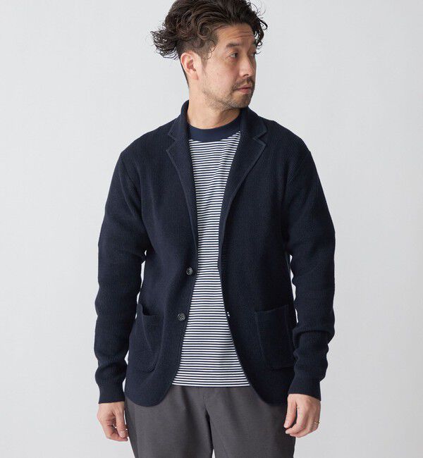 SHIPS「SHIPS: クルーネック ハイゲージ ダンボールニットTシャツ ライト」|Tシャツ・カットソー|