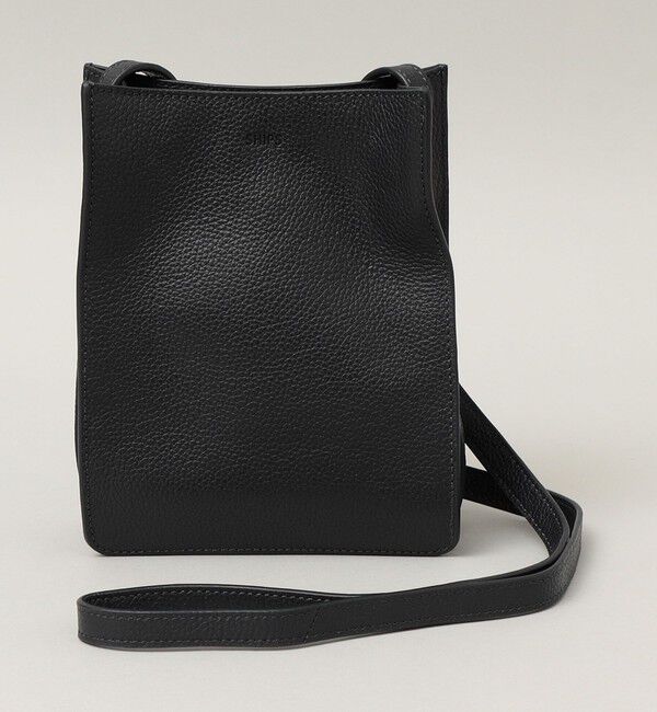 SHIPS「SHIPS: レザー スクエア ショルダーバッグ」|ショルダー・メッセンジャー|ネイビー