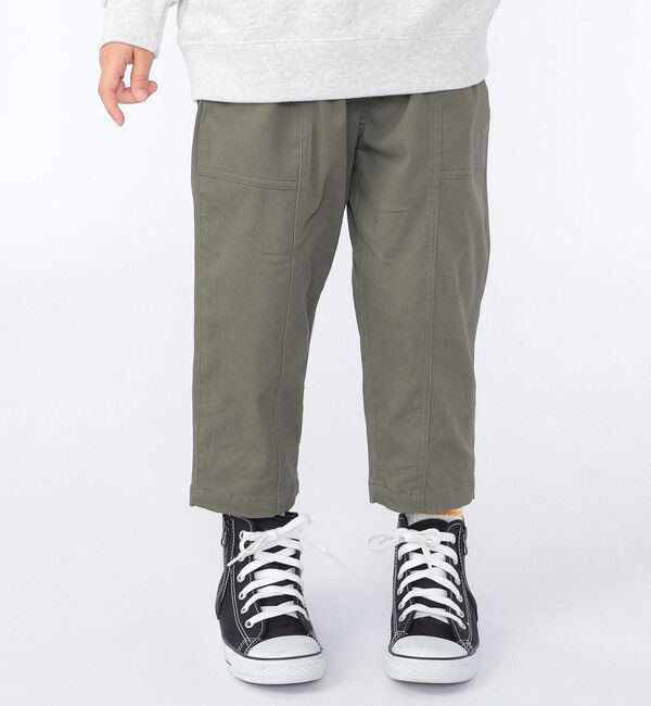 SHIPS KIDS「SHIPS KIDS:100～130cm / ワイド クロップド パンツ」|その他|ライトオリーブ