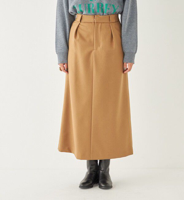 SHIPS Colors 「SHIPS Colors:〈洗濯機可能〉ツイル トラペーズ タック スカート」|スカート|