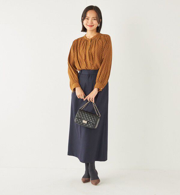 SHIPS Colors 「SHIPS Colors:〈洗濯機可能〉ツイル トラペーズ タック スカート」|スカート|