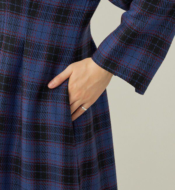 quaranciel「quaranciel:〈手洗い可能〉チェック シェイプ ワンピース」|ワンピース|