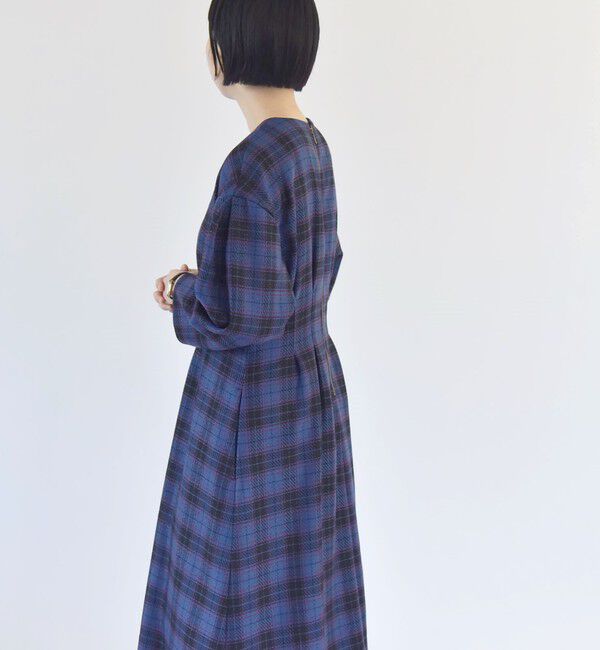 quaranciel「quaranciel:〈手洗い可能〉チェック シェイプ ワンピース」|ワンピース|