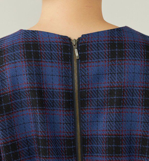 quaranciel「quaranciel:〈手洗い可能〉チェック シェイプ ワンピース」|ワンピース|