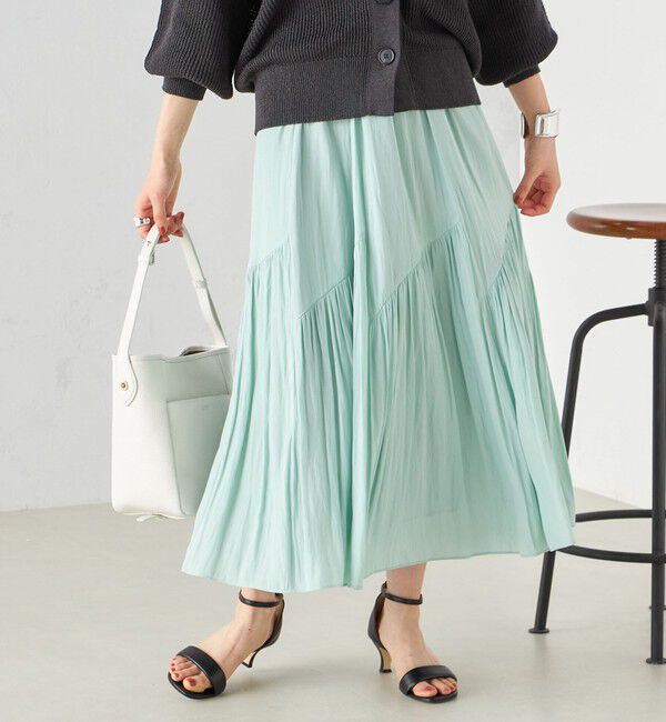 SHIPS for women「〈手洗い可能〉割繊 バイアス 切替 フレア スカート 24SS ◇」|スカート|