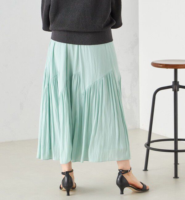 SHIPS for women「〈手洗い可能〉割繊 バイアス 切替 フレア スカート 24SS ◇」|スカート|