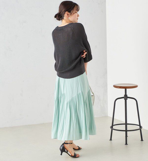 SHIPS for women「〈手洗い可能〉割繊 バイアス 切替 フレア スカート 24SS ◇」|スカート|