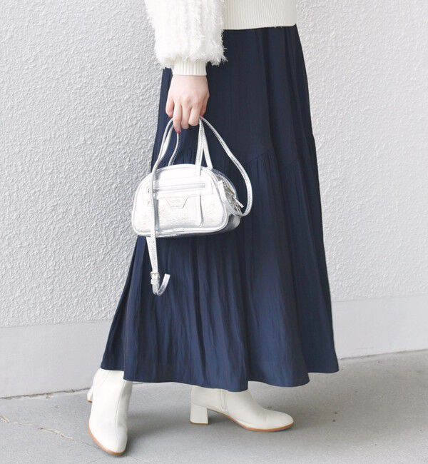 SHIPS for women「〈手洗い可能〉割繊 バイアス 切替 フレア スカート 24SS ◇」|スカート|