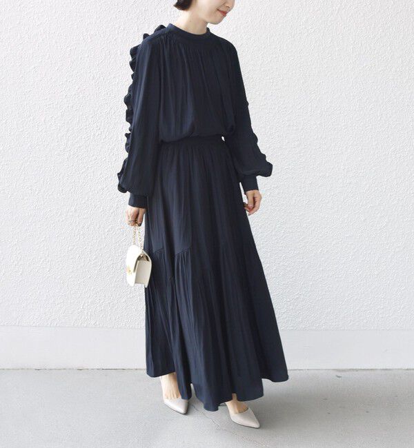 SHIPS for women「〈手洗い可能〉割繊 バイアス 切替 フレア スカート 24SS ◇」|スカート|