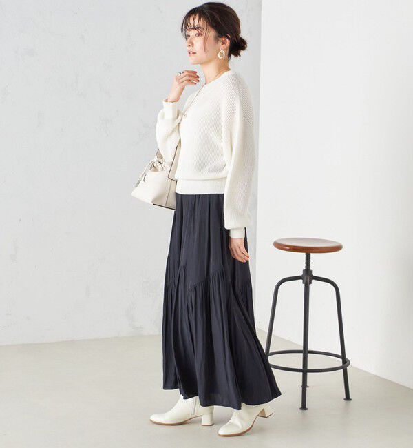 SHIPS for women「〈手洗い可能〉割繊 バイアス 切替 フレア スカート 24SS ◇」|スカート|