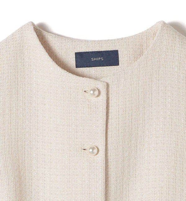 SHIPS for women「〈セレモニー対応可〉スラブ ツイード ジレ（セットアップ対応）」|ベスト・ジレ|