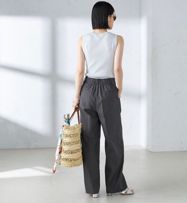 SHIPS for women「〈手洗い可能 〉ドライオックス フロント タック ストレート パンツ 25SS」|その他|