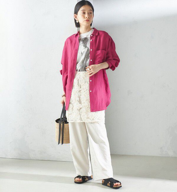 SHIPS for women「〈手洗い可能〉IMPERIAL LINEN オーバー シャツ」|シャツ・ブラウス|