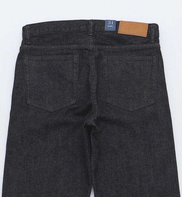 SHIPS「SHIPS: オイカワデニム 5ポケット テーパード デニムパンツ 24SS 〈ブラック〉」|チノ|
