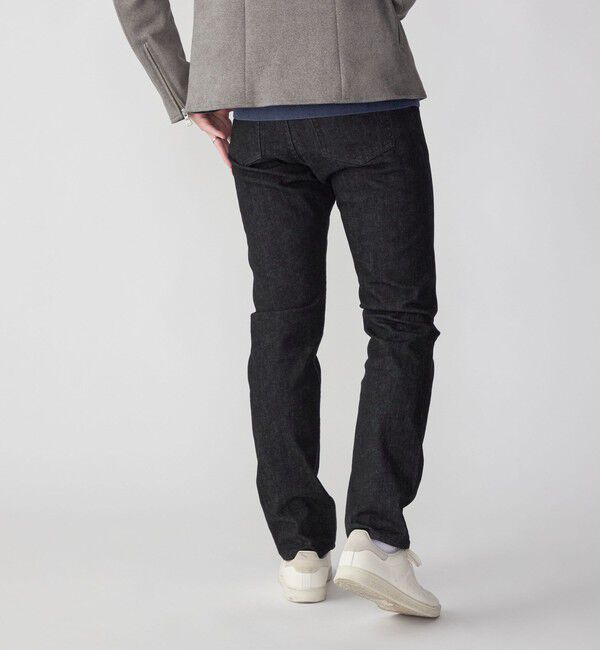 SHIPS「SHIPS: オイカワデニム 5ポケット テーパード デニムパンツ 24SS 〈ブラック〉」|チノ|