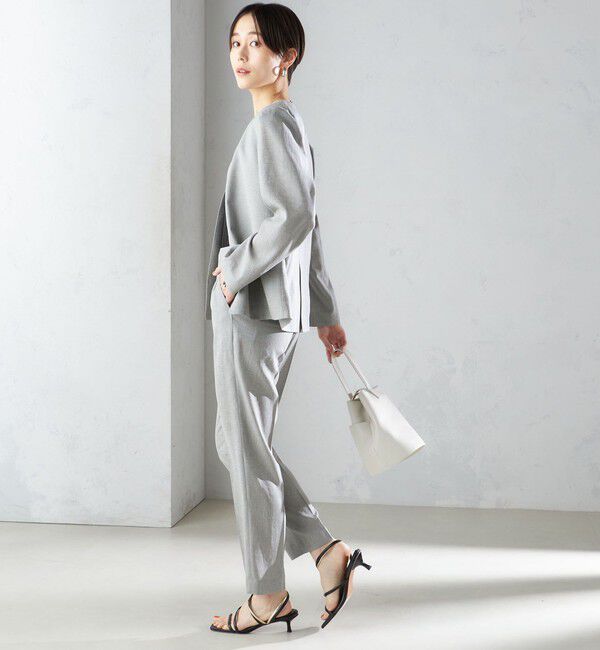 SHIPS for women「〈接触冷感/手洗い可能〉トリアセテート混 ノーラペル ジャケット（セットアップ対応）◇」|その他|