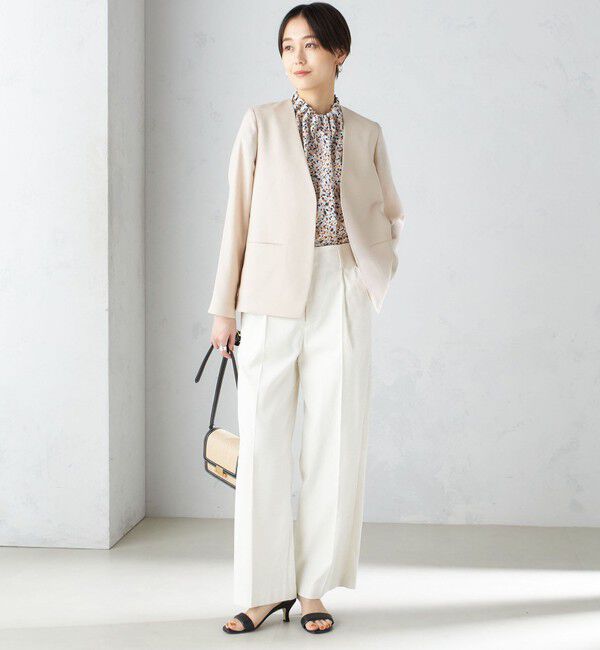 SHIPS for women「〈接触冷感/手洗い可能〉トリアセテート混 ノーラペル ジャケット（セットアップ対応）◇」|その他|