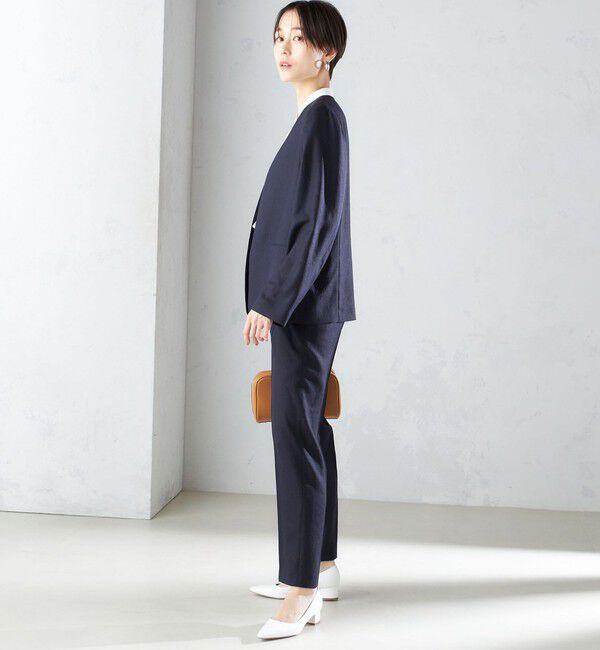 SHIPS for women「〈接触冷感/手洗い可能〉トリアセテート混 ノーラペル ジャケット（セットアップ対応）◇」|その他|