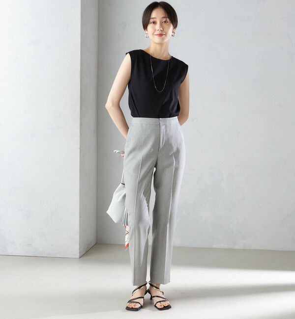 SHIPS for women「〈接触冷感/手洗い可能〉トリアセテート混 テーパード パンツ（セットアップ対応）◇」|その他|