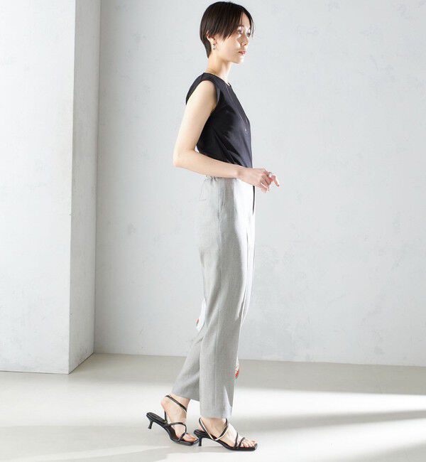 SHIPS for women「〈接触冷感/手洗い可能〉トリアセテート混 テーパード パンツ（セットアップ対応）◇」|その他|