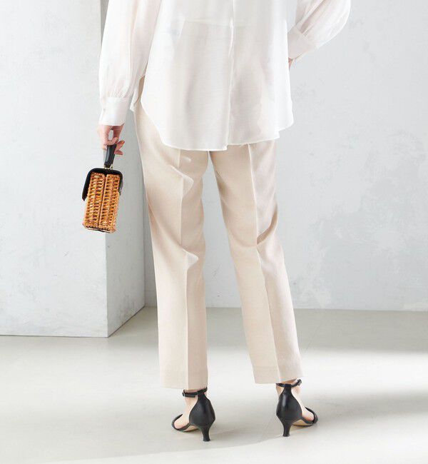 SHIPS for women「〈接触冷感/手洗い可能〉トリアセテート混 テーパード パンツ（セットアップ対応）◇」|その他|