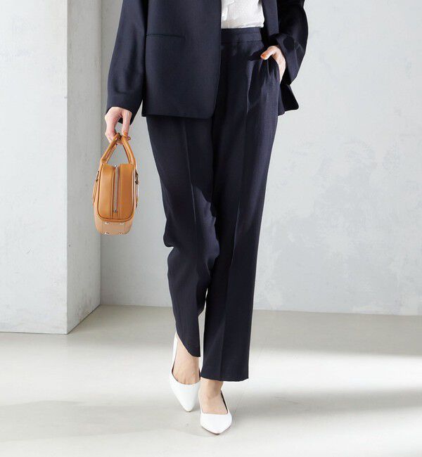 SHIPS for women「〈接触冷感/手洗い可能〉トリアセテート混 テーパード パンツ（セットアップ対応）◇」|その他|