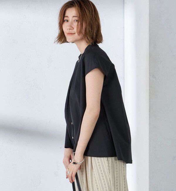 SHIPS for women「〈手洗い可能〉裾 フレア フレンチ スリーブ ブラウス」|シャツ・ブラウス|