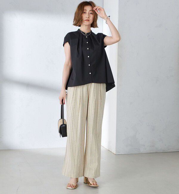 SHIPS for women「〈手洗い可能〉裾 フレア フレンチ スリーブ ブラウス」|シャツ・ブラウス|