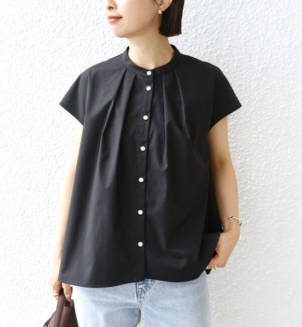 SHIPS for women「〈手洗い可能〉裾 フレア フレンチ スリーブ ブラウス」|シャツ・ブラウス|