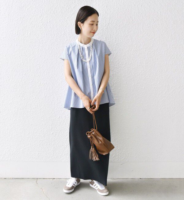 SHIPS for women「〈手洗い可能〉裾 フレア フレンチ スリーブ ブラウス」|シャツ・ブラウス|