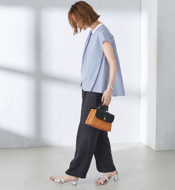 SHIPS for women「〈手洗い可能〉裾 フレア フレンチ スリーブ ブラウス」|シャツ・ブラウス|