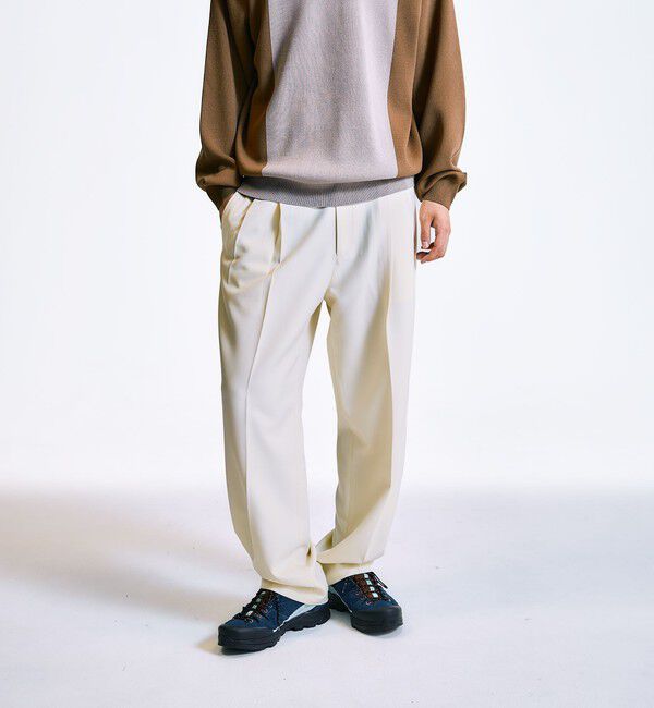 SHIPS「City Ambient Products: 2プリーツ ワイド テーパード スラックス」|スラックス|