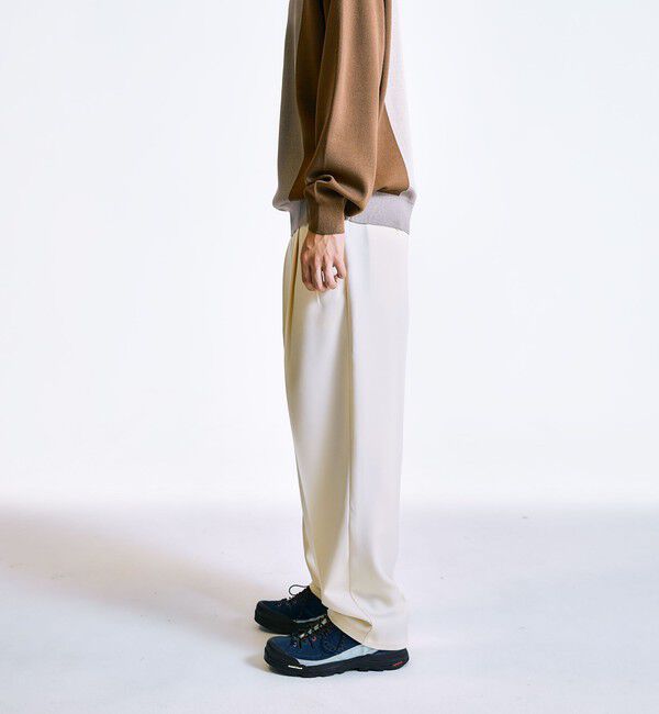 SHIPS「City Ambient Products: 2プリーツ ワイド テーパード スラックス」|スラックス|