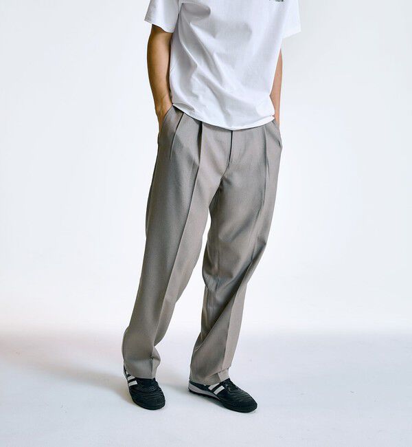 SHIPS「City Ambient Products: 2プリーツ ワイド テーパード スラックス」|スラックス|