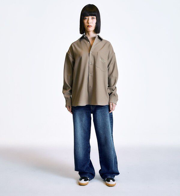 SHIPS「City Ambient Products: レギュラーカラー ロングスリーブ オーバー シャツ」|シャツ・ブラウス|