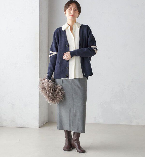 SHIPS for women「〈手洗い可能〉シャーク ツイード ポケット スカート」|スカート|