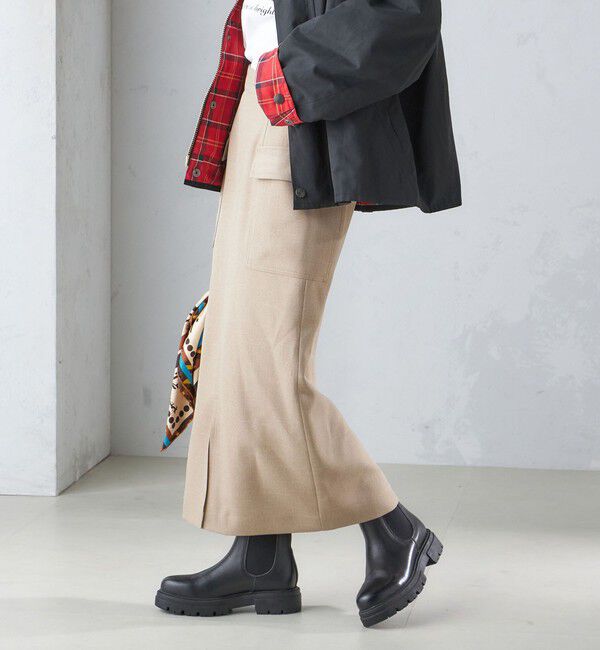 SHIPS for women「〈手洗い可能〉シャーク ツイード ポケット スカート」|スカート|