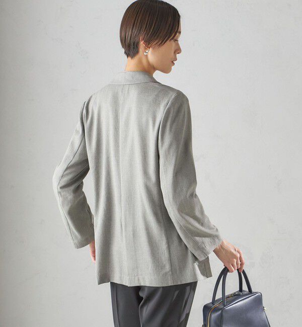 SHIPS for women「〈接触冷感/手洗い可能〉トリアセテート混 シングル 2ボタン ジャケット」|テーラードジャケット|